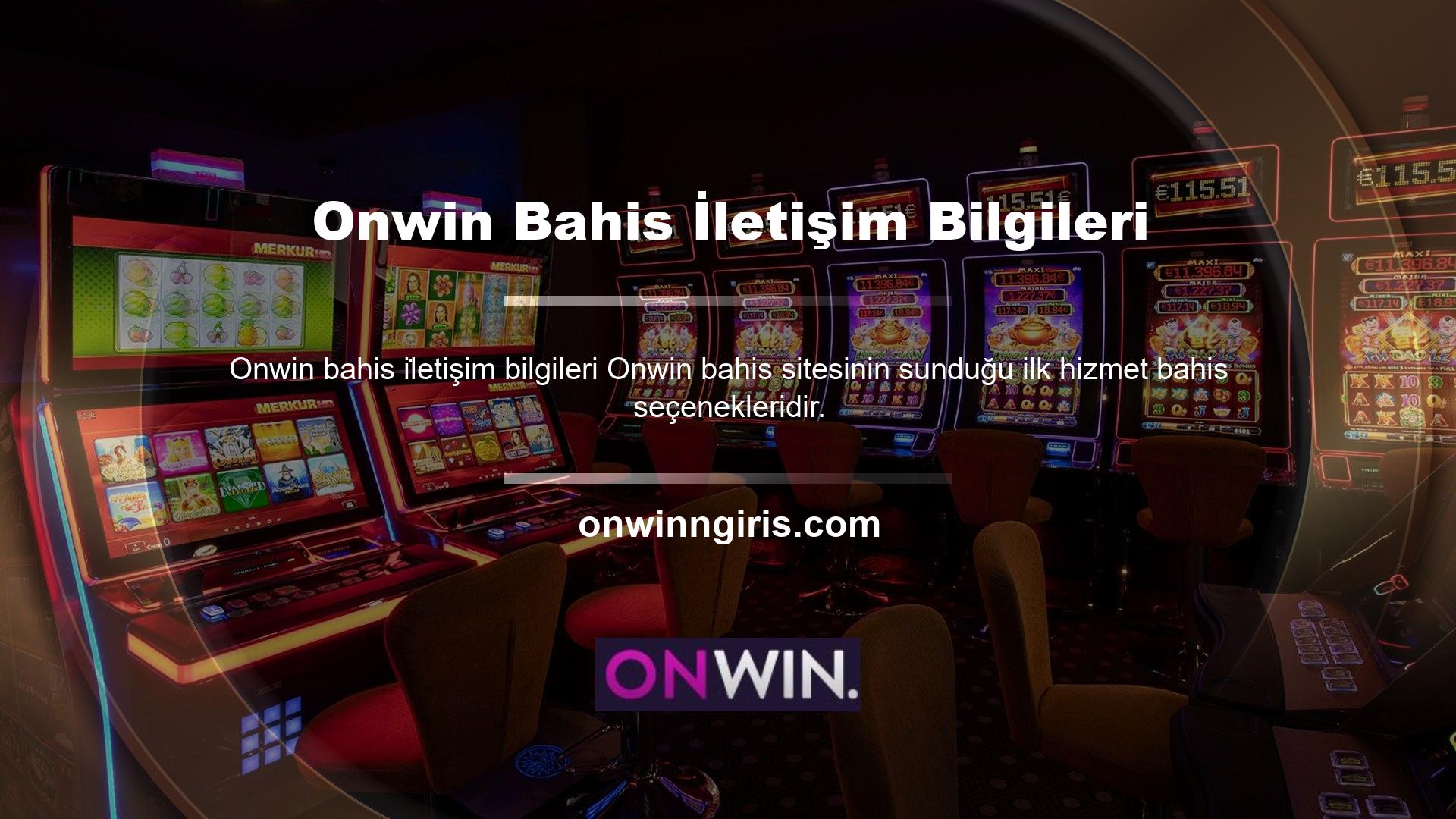 Onwin Casino'da canlı ve canlı spor bahislerini sayfanın üst kısmında yer alan bu bahis seçeneklerinde bulabilirsiniz