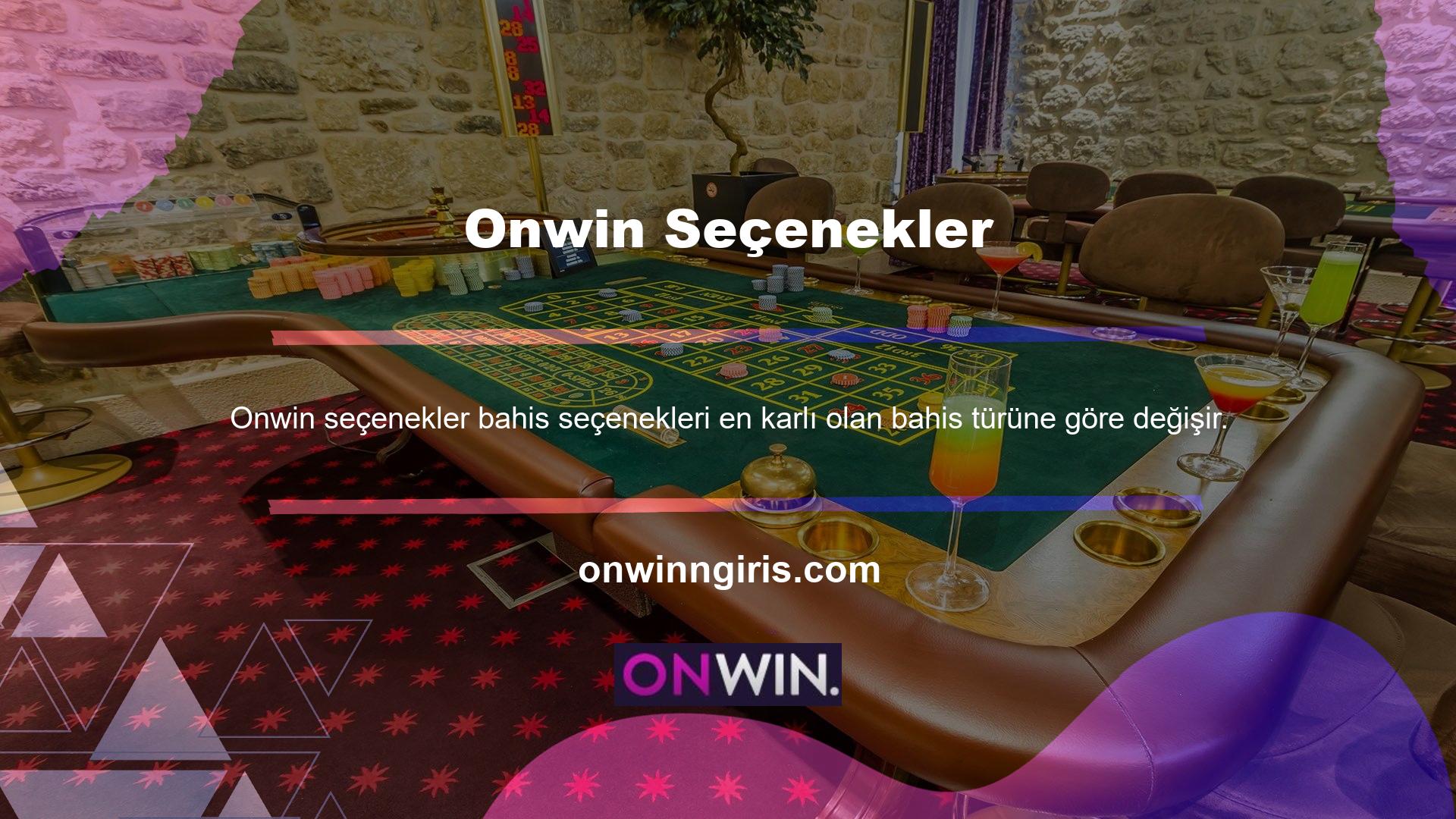 Bu bağlamda Onwin Casino'da oynarken kullanıcılar, casino oyunlarında canlı spor bahisleri fırsatını değerlendiriyorlar